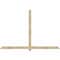 Ekena Millwork Eugene Rough Sawn Timber Gable Bracket, Douglas Fir, 96"W x 64"H x 4"D x 4"F, 16/12 Pitch GBW096X64X0404EUG00RDF - alternate 1